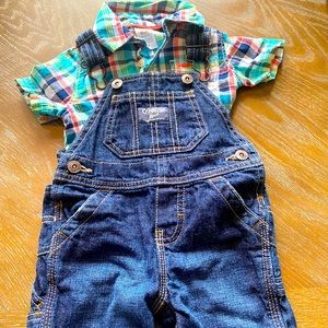 Osh Gosh Baby Boy Short Overalls